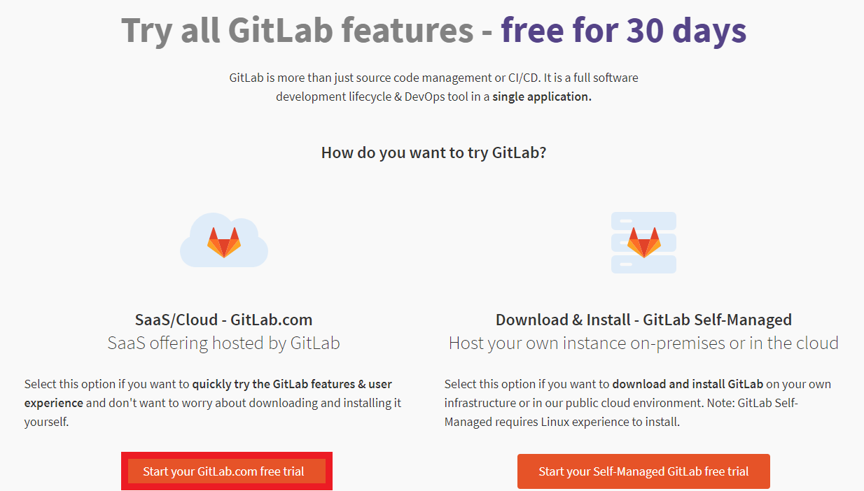 Criando conta no GitLab