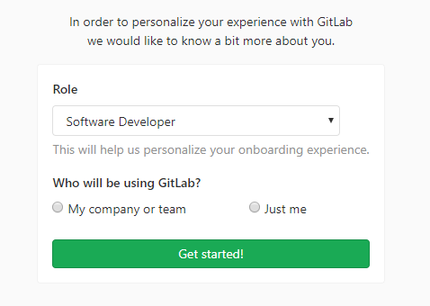  Criando conta do GitLab