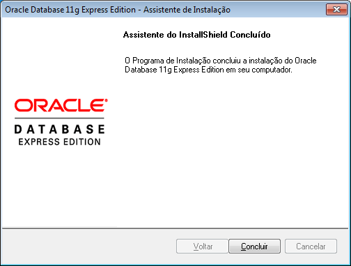 Oracle XEinstalado!